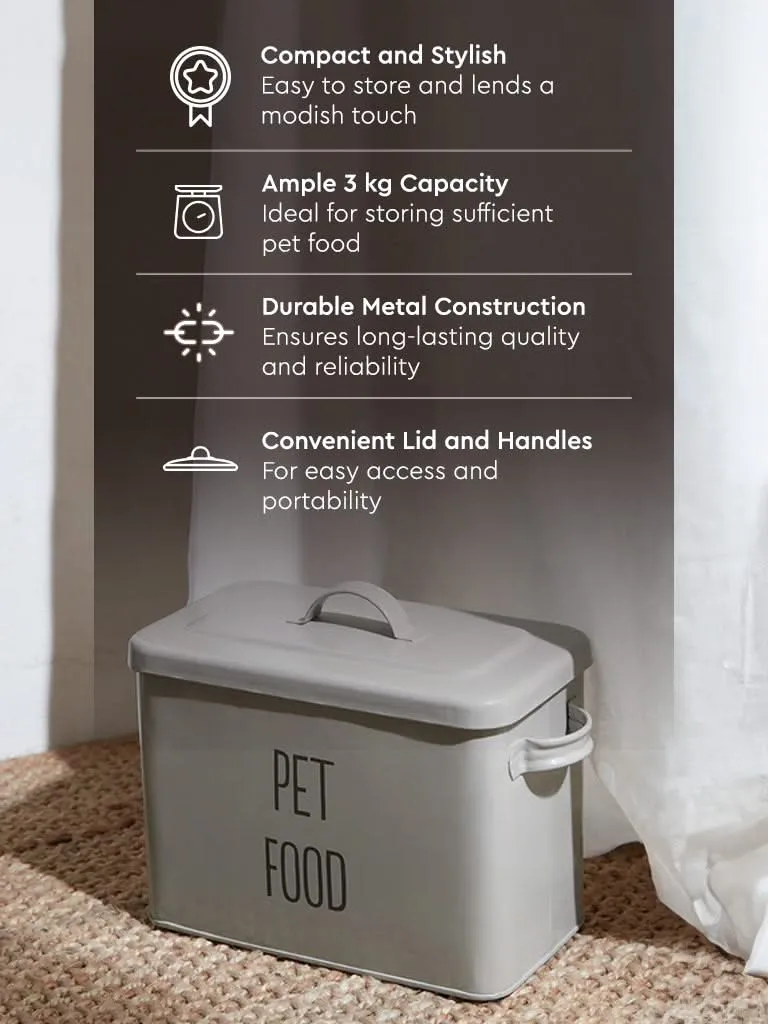 Westside Home Off White Pet Food Storage Container