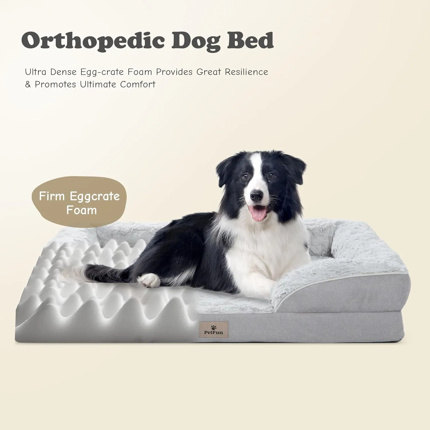 XXL Orthopedic Dog Bed - Washable Dog Sofa Beds for Giant Dogs, Supportive Foam Pet Couch Bed with Removable Washable Cover, Waterproof Lining and Nonskid Bottom